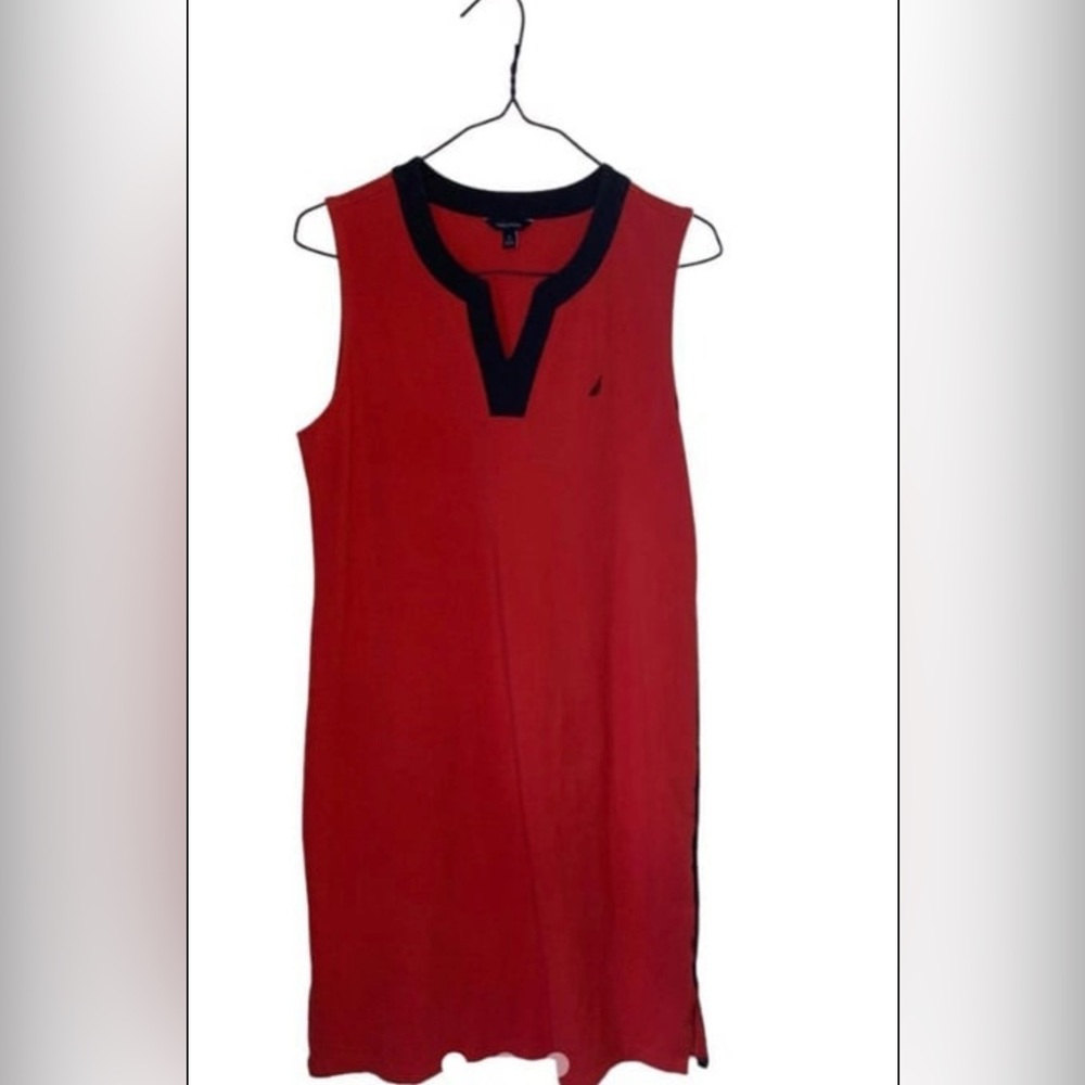 Nautica Red and Navy Tank DressA great sporty look with a comfortable fabric.